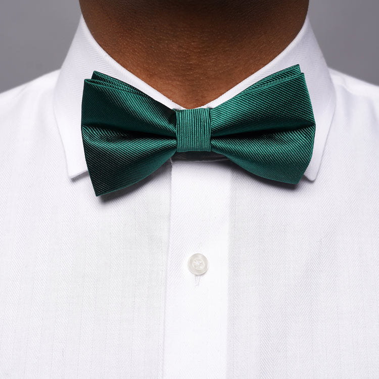 Grosgrain Solid Hunter Bow Tie