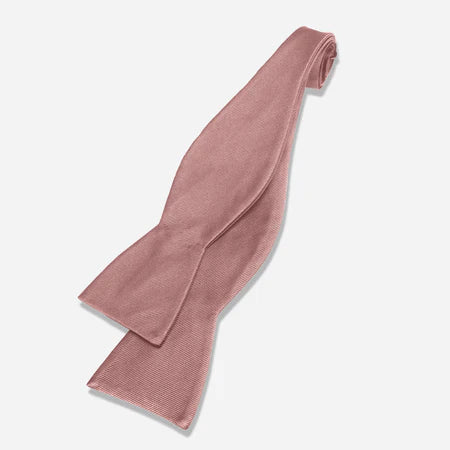 Grosgrain Solid Mauve Stone Bow Tie