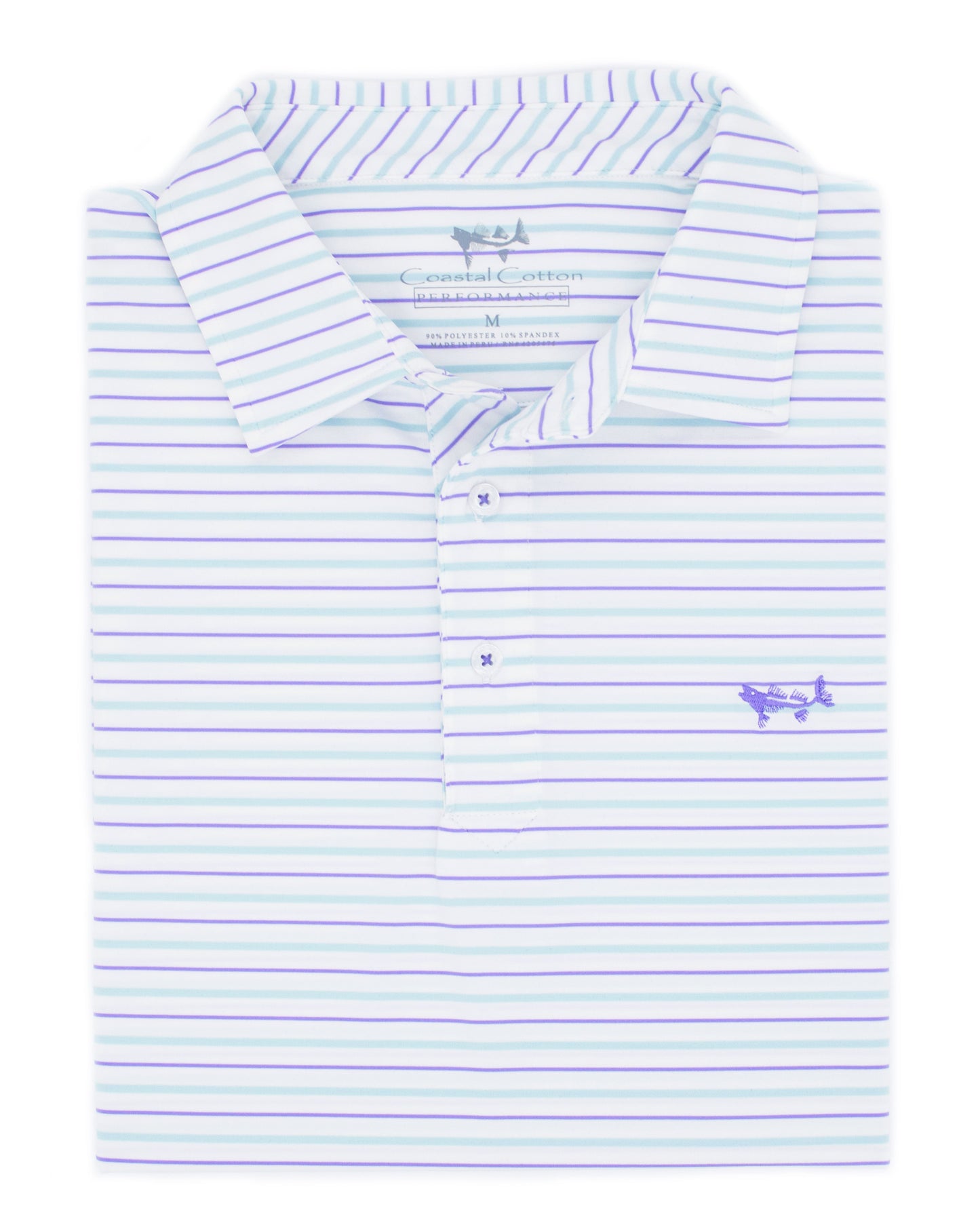 Bay Green and Plumb Performance Polo