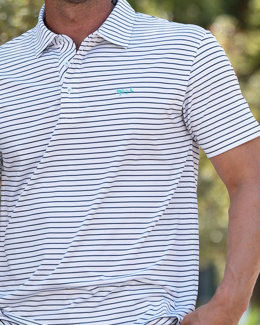 Black Stripe Performance Polo